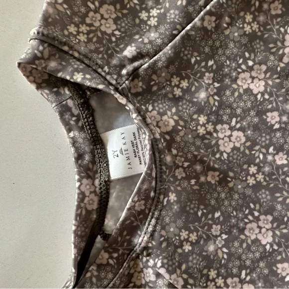 •sold•Jamie Kay Rashguard Swim Emma Bikini | Dark Pansy Floral - Picture 4 of 9